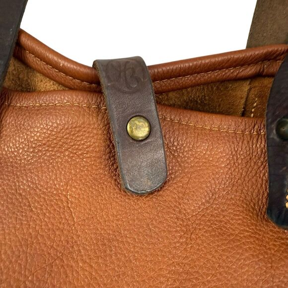 Heather Borg Italian Leather Tote Bag Pebbled Shoulder Bag - Picture 8 of 13